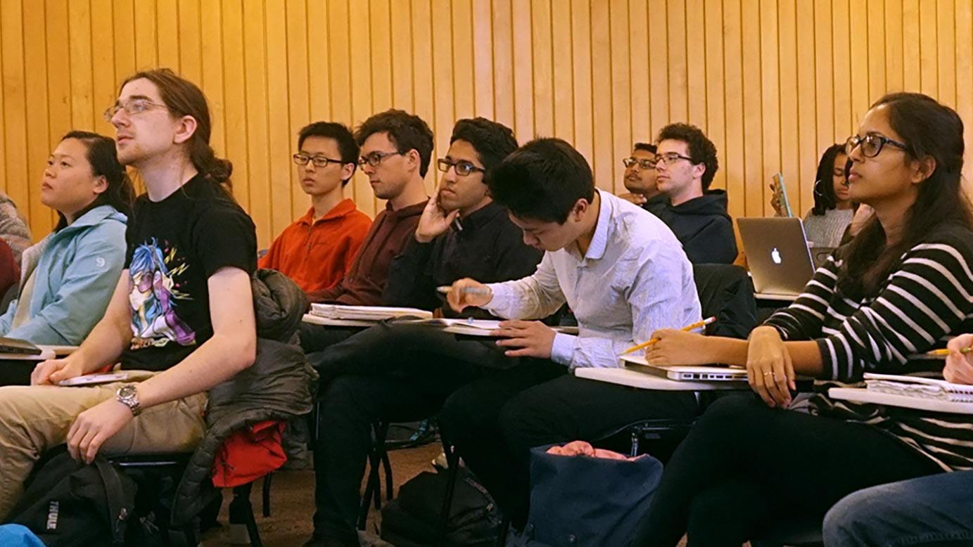 Students in a linguistics class