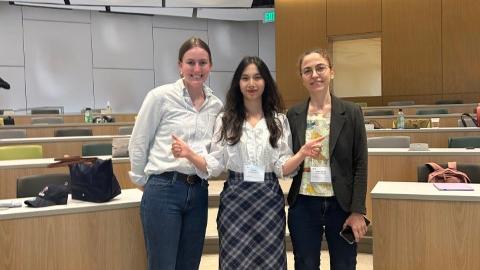 Emily Pecsok, Yifan Wu, and Helena Aparicio at ELM 2024
