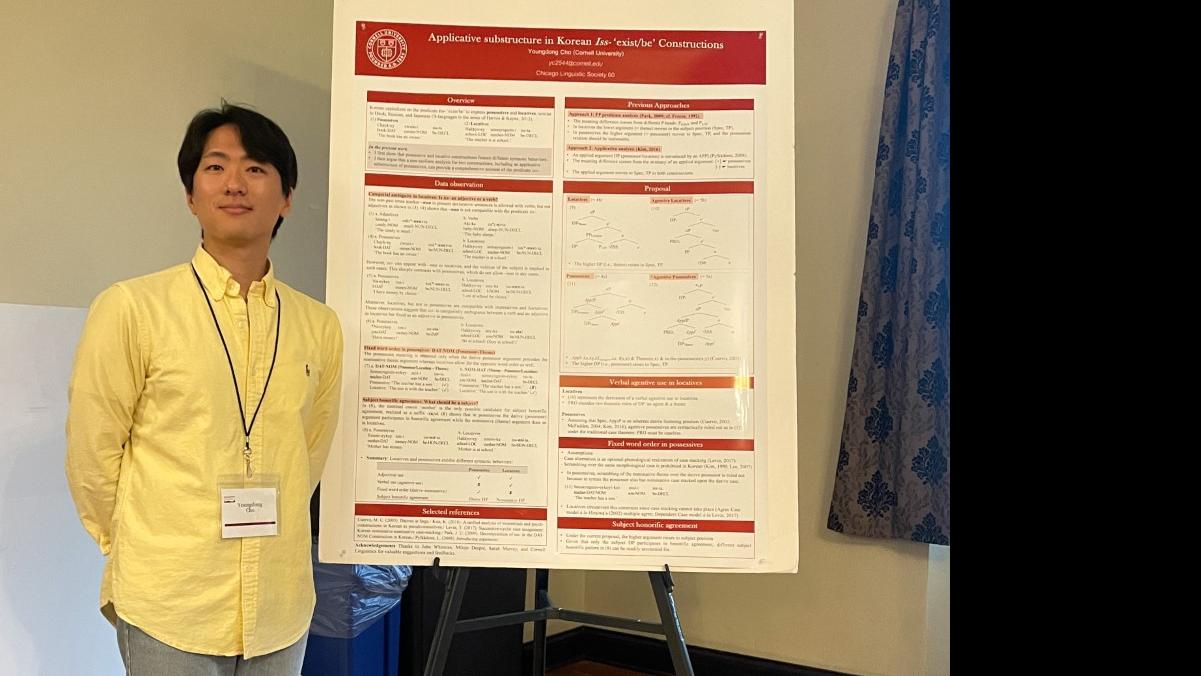 Youngdong Cho presenting at the 60th Annual Meeting of the Chicago Linguistic Society